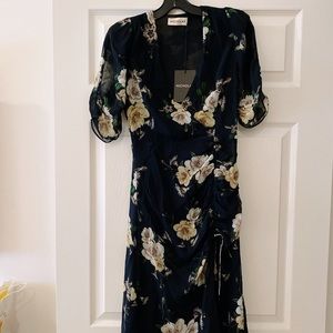 NICHOLAS floral dress with slit size 2